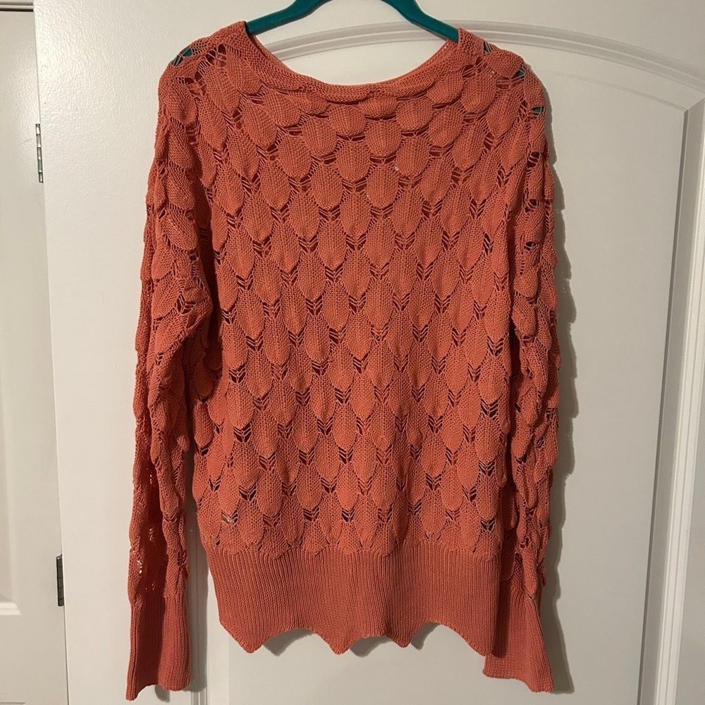 SHEIN Cozy Knit Sweater in Coral size Large